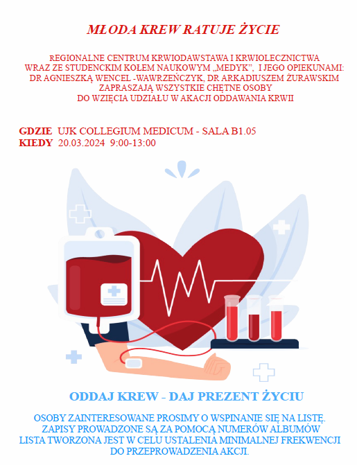 plakat oddaj krew