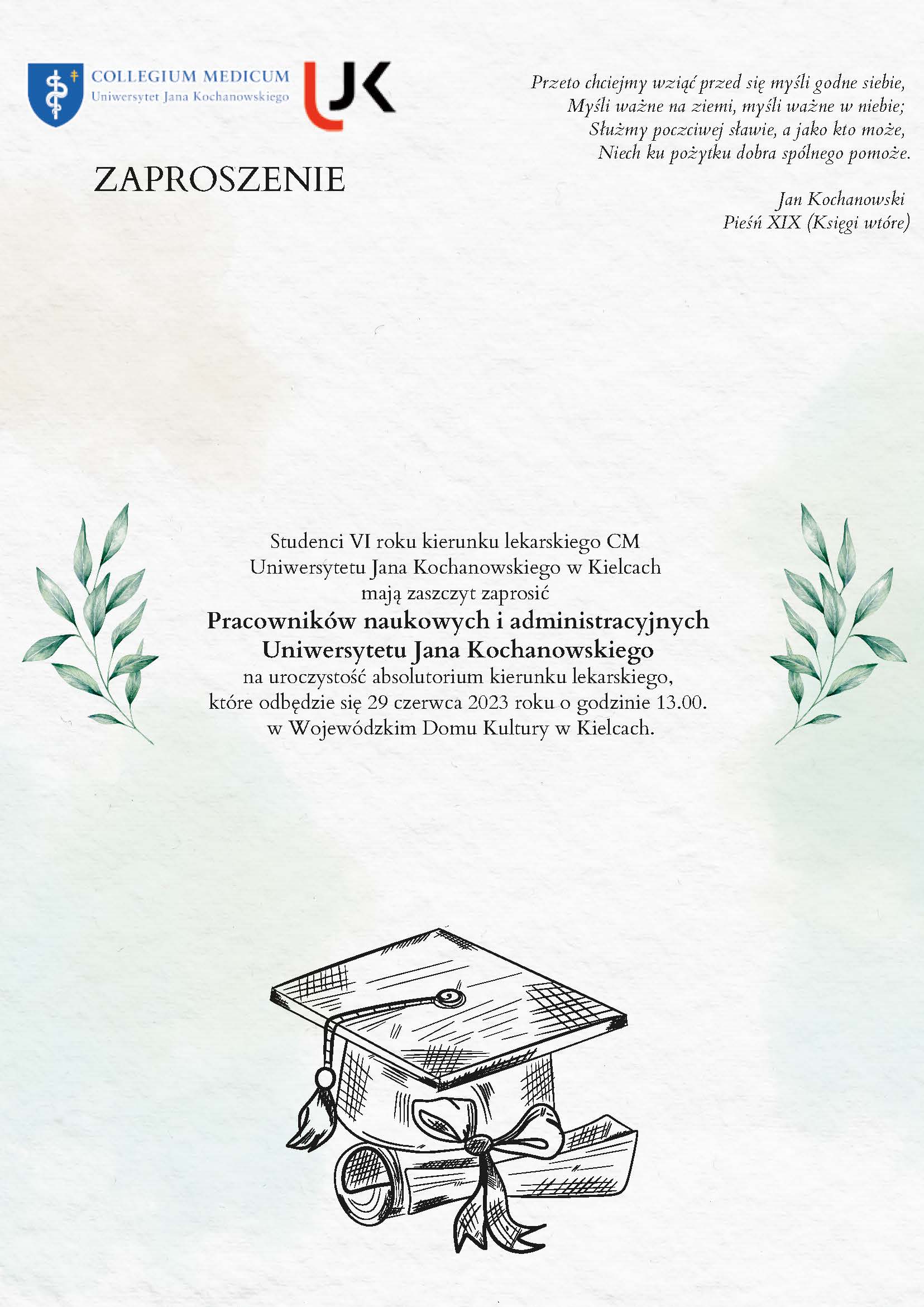 zaproszenie pracownicy absolutorium 2023